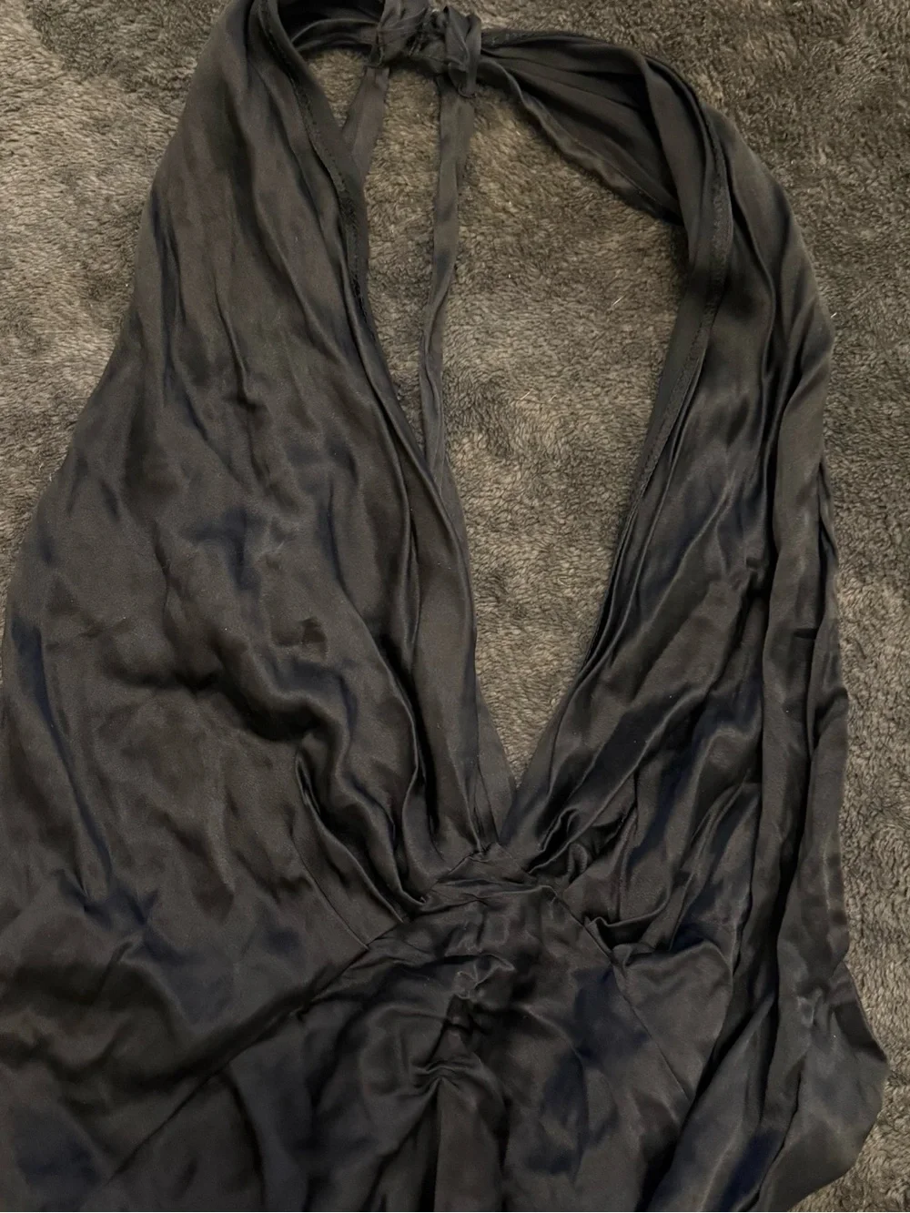 Victoria's Secret Black Sheer Halter Chemise